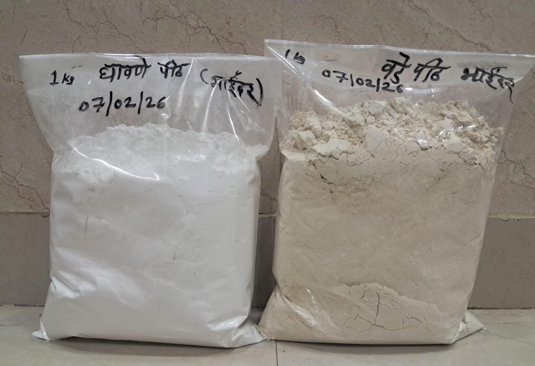 Flour mixes, labeled and dated