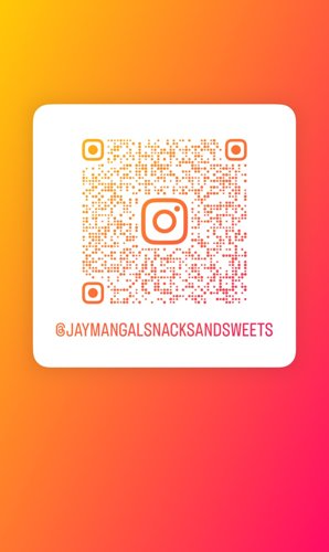 Scan to follow Jaymangal Sweets and Snacks on Instagram